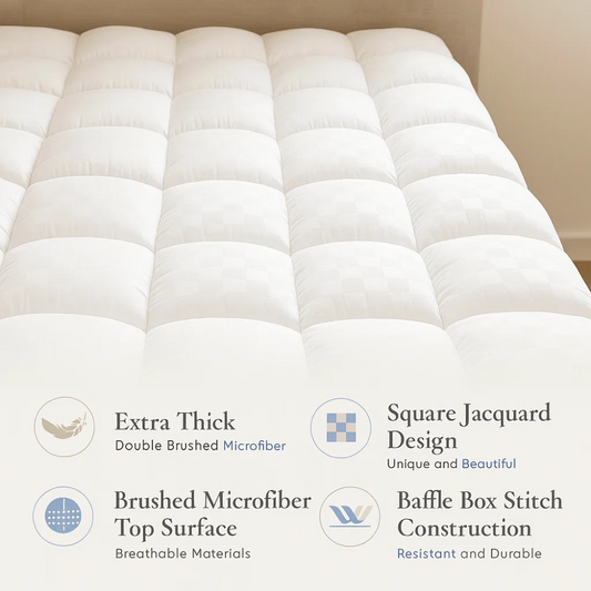 CloudLift | Cooling Mattress Topper with Gel Infusion | Enhanced Comfort for Back Pain Relief 1
