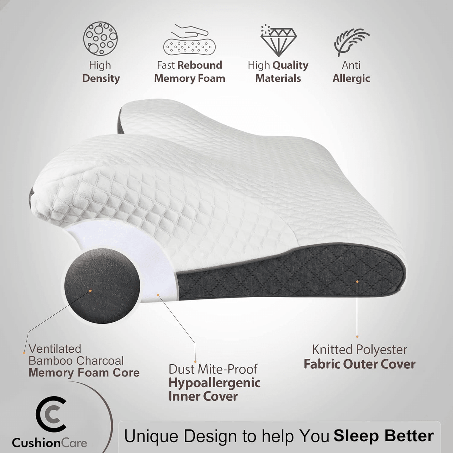 Comfort Haven | Neck Support Pillow with Adjustable Contour | Ultimate Relief for Neck Pain and Restful Sleep 7