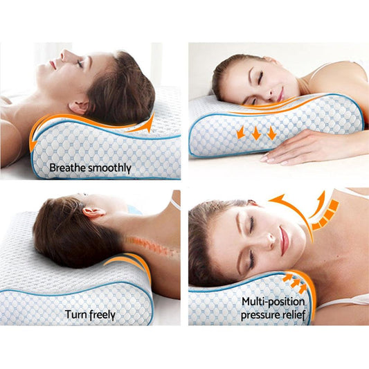 Cooling Gel Contoured Memory Foam Pillow | Pressure Relief Design for All Sleep Positions 1