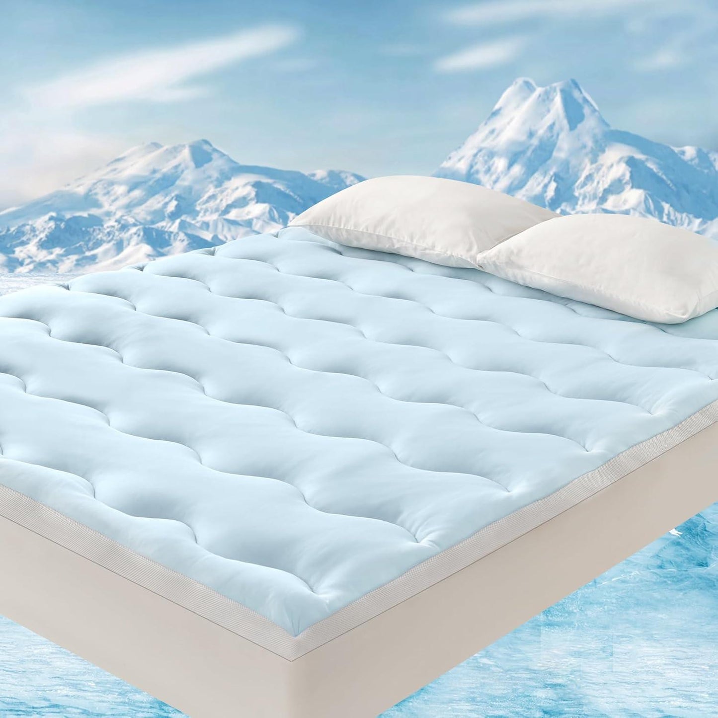 Cooling Mattress Topper with Dual-Sided Comfort | Breathable Fabric for Year-Round Adaptability 9