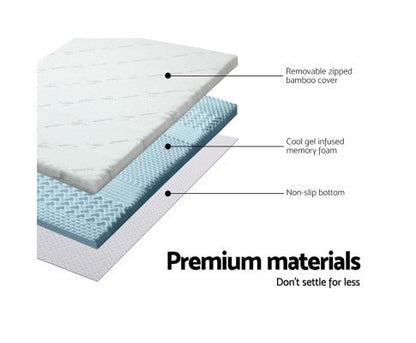 7-Zone Memory Foam Mattress Topper with Cooling Technology | Enhanced Comfort for Restful Sleep 1
