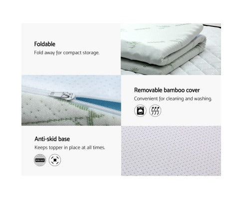 7-Zone Memory Foam Mattress Topper with Cooling Technology | Enhanced Comfort for Restful Sleep 2
