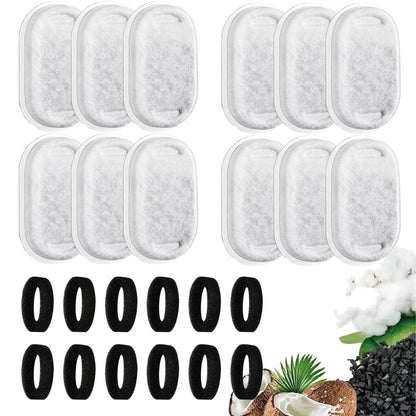 Cat Water Fountain Filters24Pack Cat Fountain Replacement Filters for Stainless Steel 108oz/3.2L& 67oz/2L Automatic Pet Water Dispenser FountianDog Water Fountain Filters(12Filters&12Sponges)