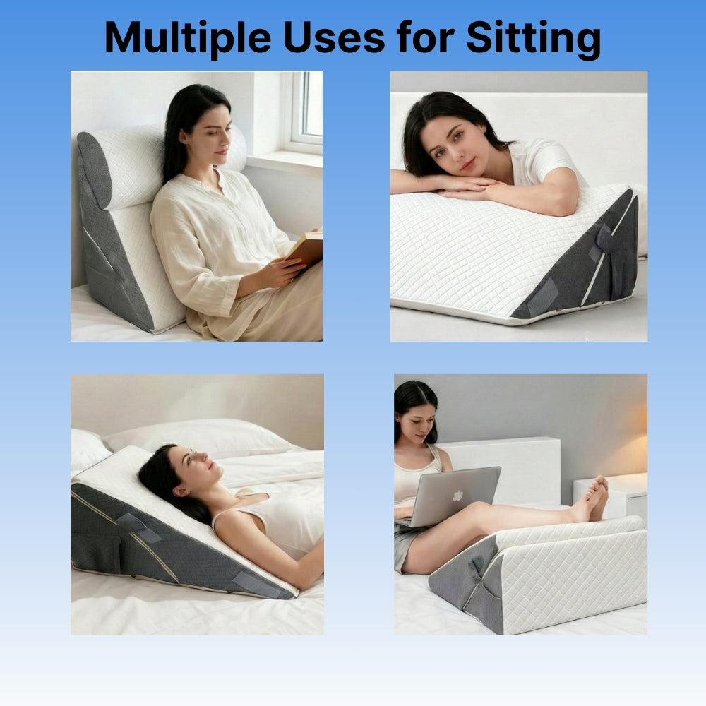 Adjustable Wedge Pillow for Acid Reflux Relief with 3-Piece Design | Premium Memory Foam for Comfort and Recovery 1