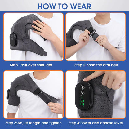 Advanced Heating Shoulder Brace | Compression Therapy with Vibration for Pain Relief 3