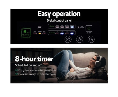 Air Purifier | HEPA Air Purifier with 4-Layer Filtration System | Smart Air Quality Sensor for Home Allergy Relief 1
