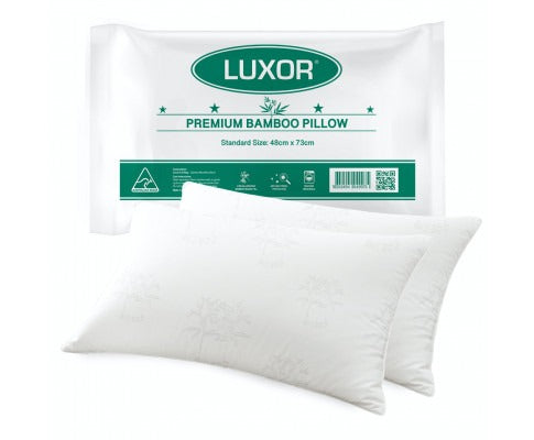 Bamboo Cooling Pillow | Eco-Friendly Twin Pack with Natural Cooling Sensation | Breathable Comfort for Restful Sleep 1