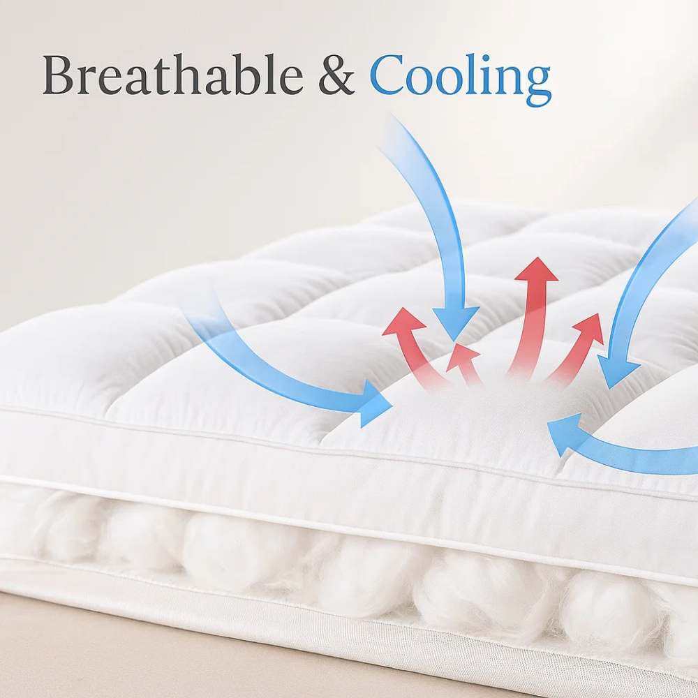 CloudLift | Cooling Mattress Topper with Gel Infusion | Enhanced Comfort for Back Pain Relief 2