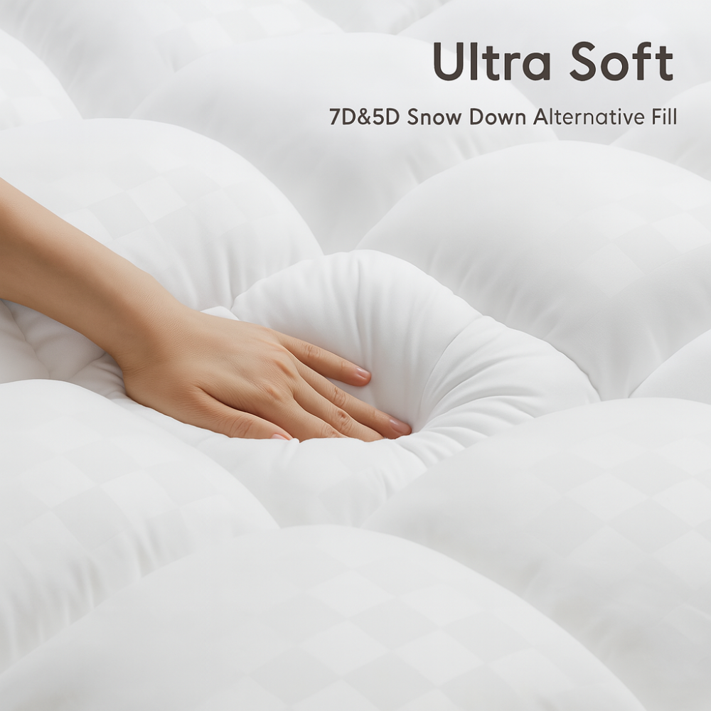 CloudLift | Cooling Mattress Topper with Gel Infusion | Enhanced Comfort for Back Pain Relief 6