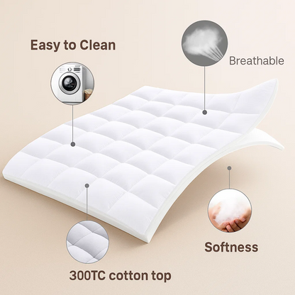 CloudLift | Cooling Mattress Topper with Gel Infusion | Enhanced Comfort for Back Pain Relief 7