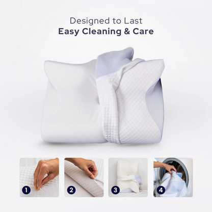 ComfortEase | Ergonomic Pillow with Memory Foam & Butterfly Design | Ideal Support for Side Sleepers and Neck Pain Relief 4