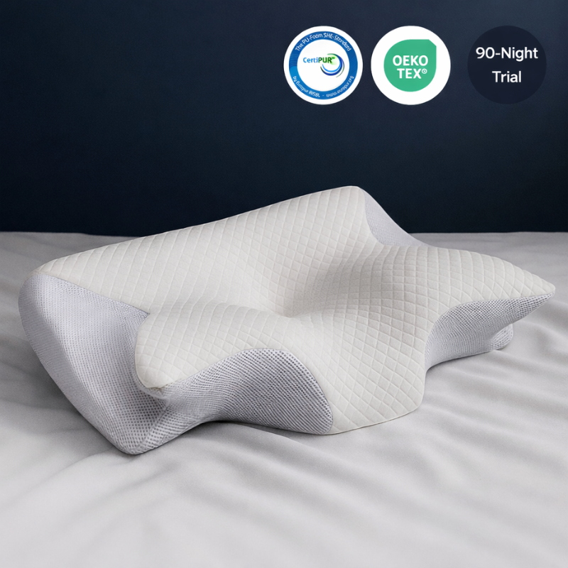 ComfortEase | Ergonomic Pillow with Memory Foam & Butterfly Design | Ideal Support for Side Sleepers and Neck Pain Relief 5