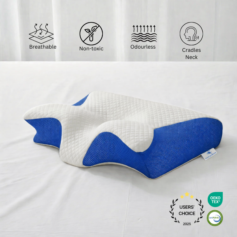 ComfortEase | Ergonomic Pillow with Memory Foam & Butterfly Design | Ideal Support for Side Sleepers and Neck Pain Relief 6