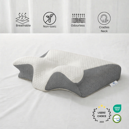 ComfortEase | Ergonomic Pillow with Memory Foam & Butterfly Design | Ideal Support for Side Sleepers and Neck Pain Relief 7