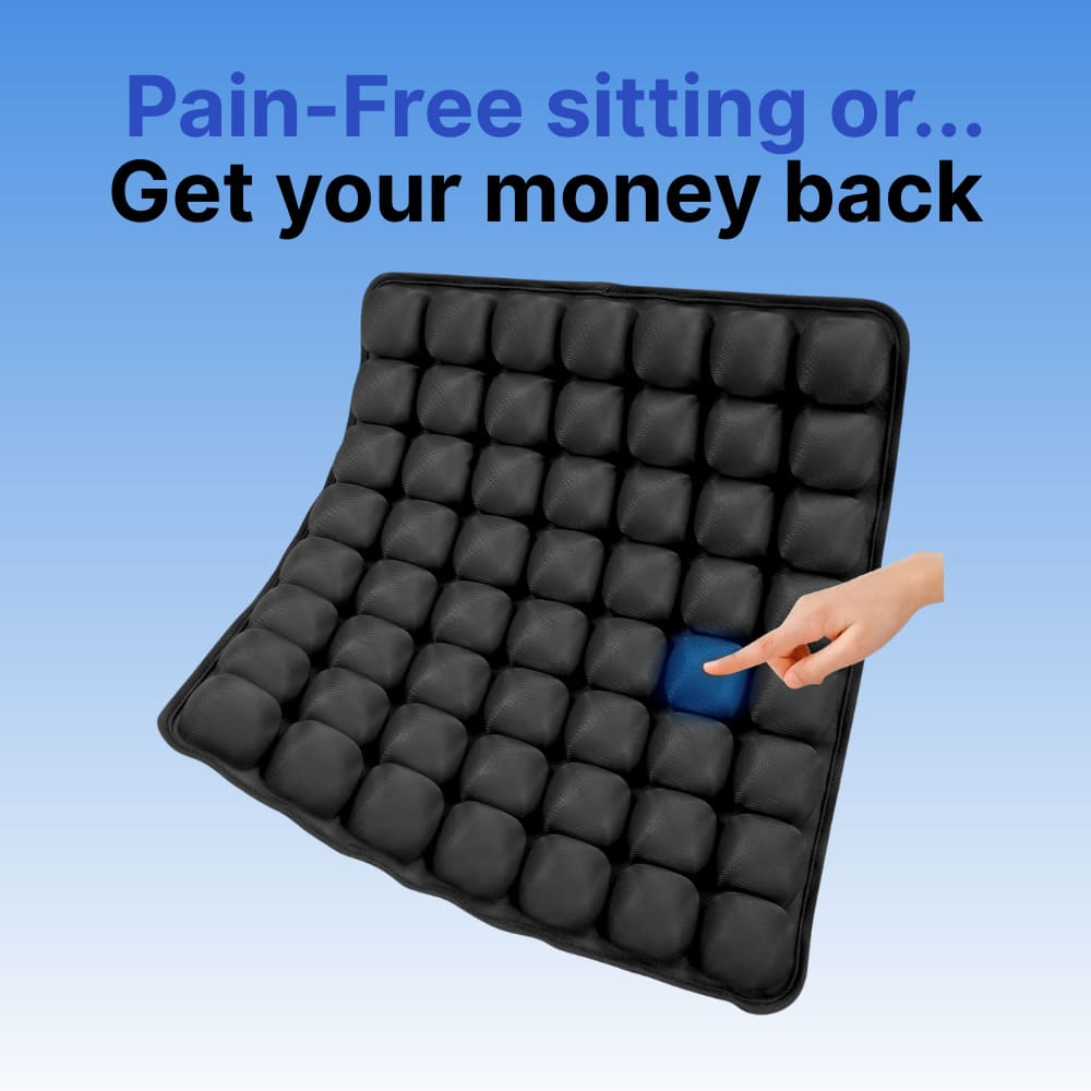 Comfort Cushion | 3D Air Cell Inflatable Seat Cushion with Custom Firmness | Portable Design for Travel and Office 1