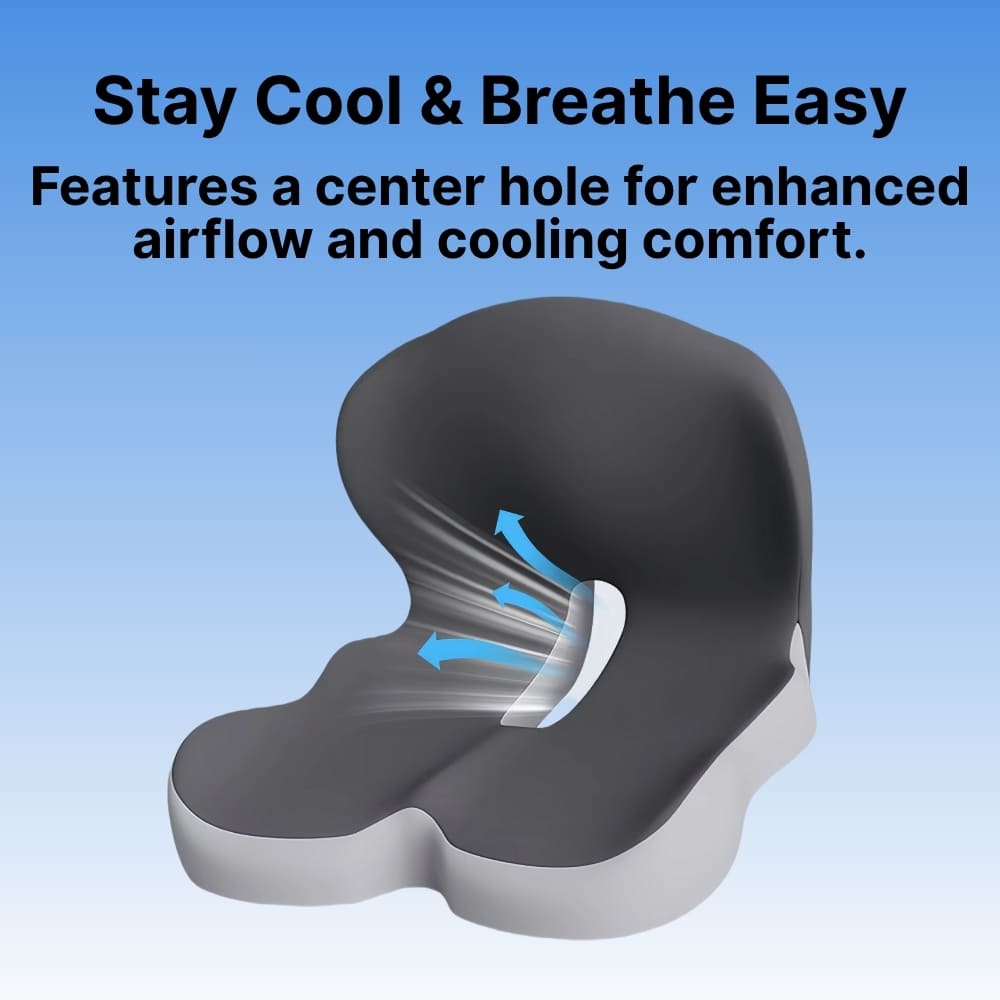 Comfort Cushion | Orthopedic Seat Cushion with Memory Foam | Ergonomic Design for All-Day Support 7