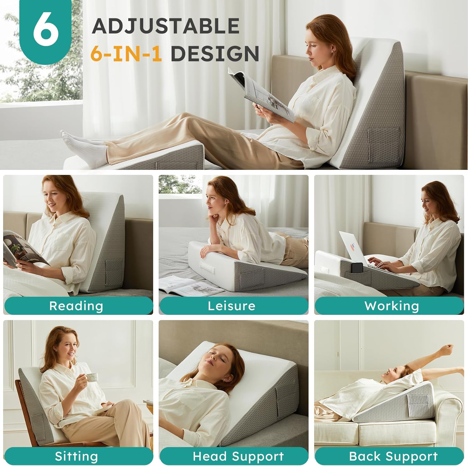 Comfort Haven | Back Support Pillow with Cooling Gel Layer | Versatile Design for Ultimate Back Pain Relief 1