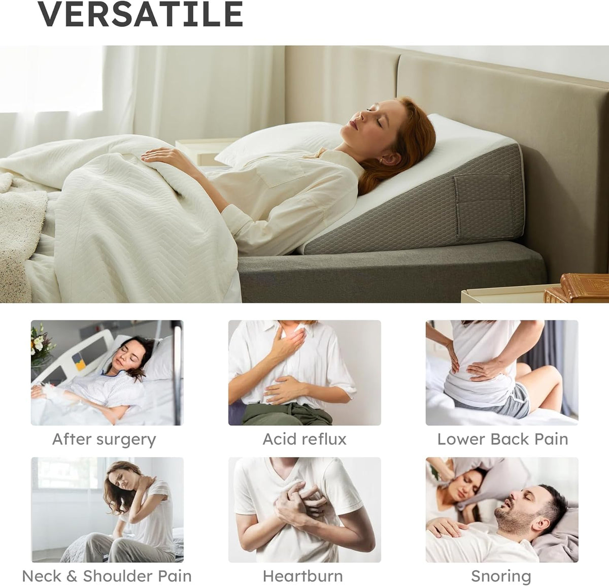 Comfort Haven | Back Support Pillow with Cooling Gel Layer | Versatile Design for Ultimate Back Pain Relief 3