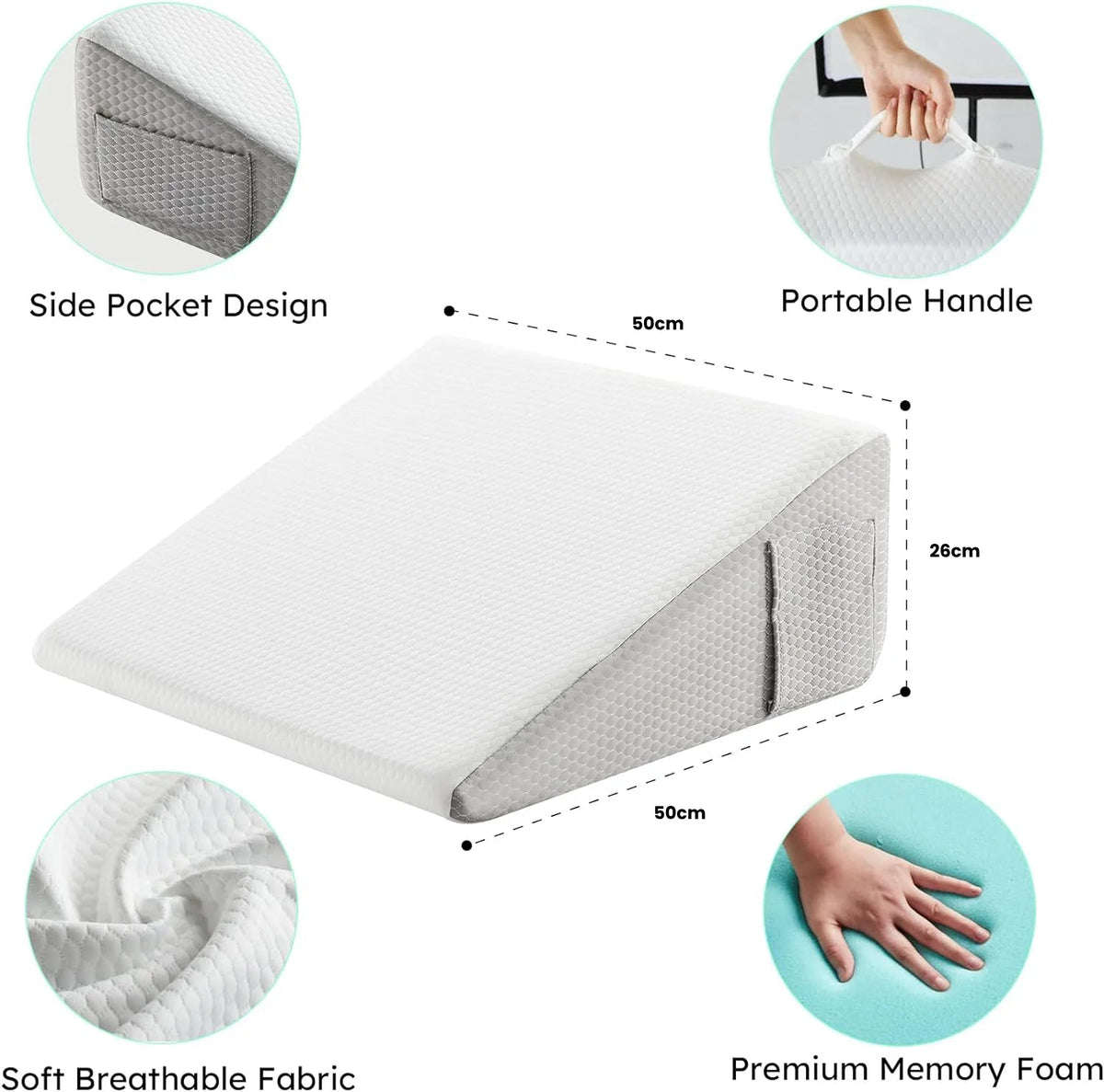 Comfort Haven | Back Support Pillow with Cooling Gel Layer | Versatile Design for Ultimate Back Pain Relief 4