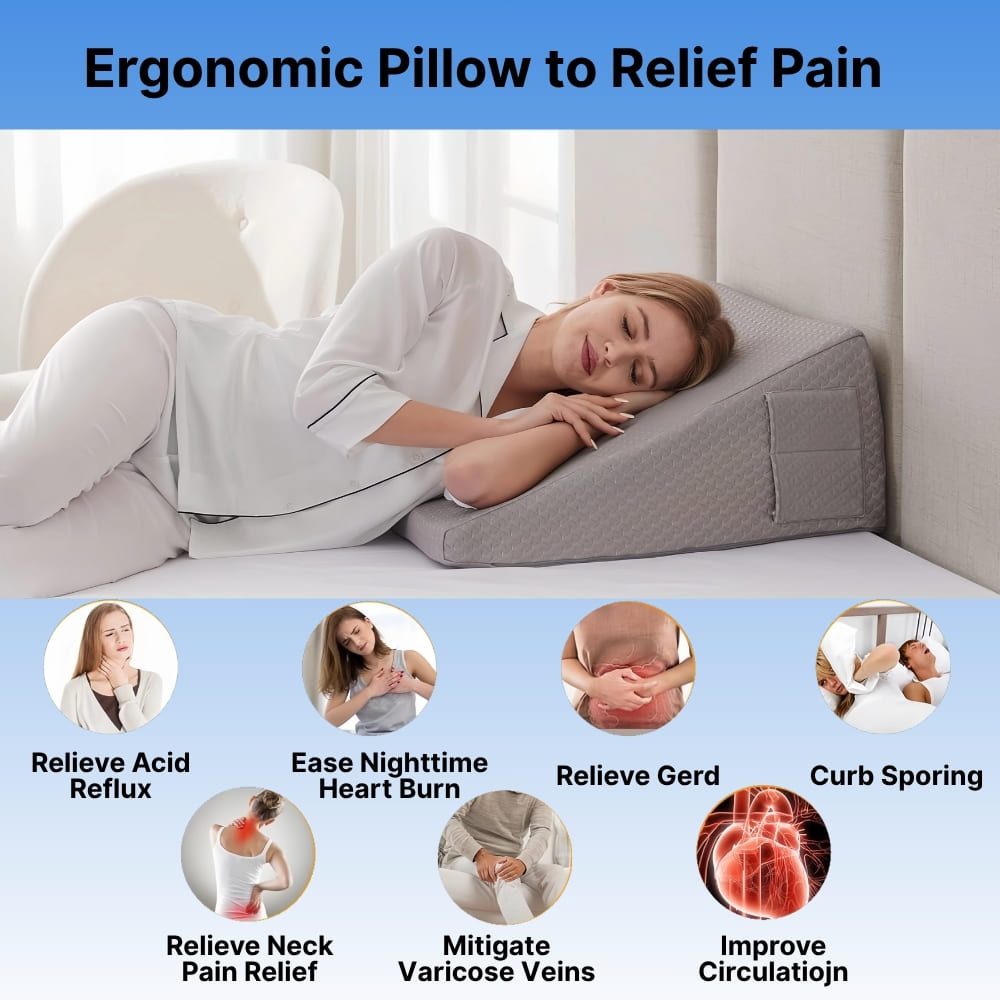 Comfort Haven | Wedge Pillow for Acid Reflux with Dual-Layer Foam | Elevate Body for Enhanced Comfort and Support 1