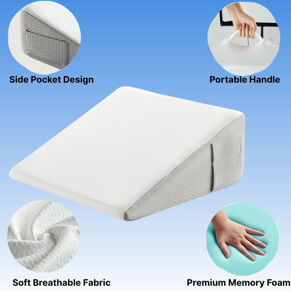 Comfort Haven | Wedge Pillow for Acid Reflux with Dual-Layer Foam | Elevate Body for Enhanced Comfort and Support 3