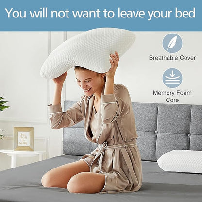 Comfort Pillow | Best Pillow for Side Sleepers with Dual-Memory Foam | Ergonomic Support for Neck Pain Relief 3