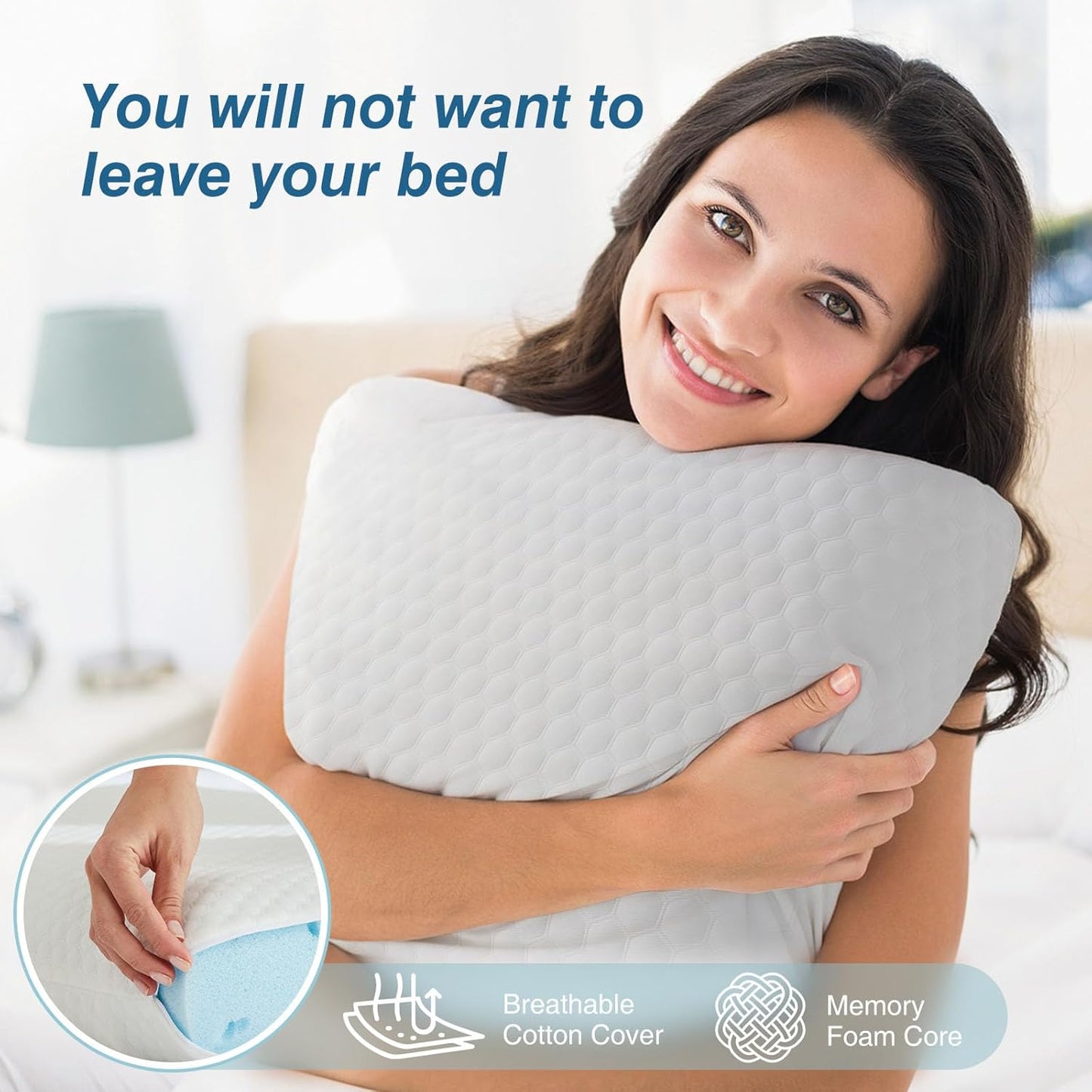 Comfort Pillow | Best Pillow for Side Sleepers with Dual-Memory Foam | Ergonomic Support for Neck Pain Relief 8