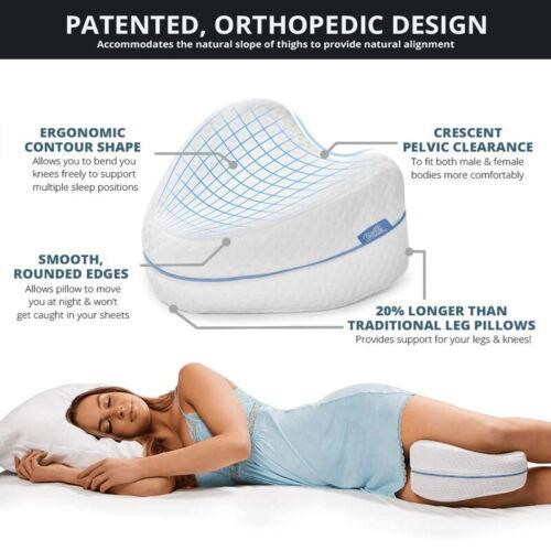 Comfort Plus | Knee Pillow for Side Sleepers with Ventilated Memory Foam | Alleviates Knee Pain for Restful Sleep 4