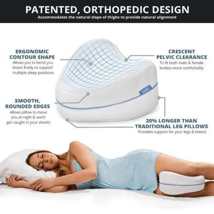 Comfort Plus | Knee Pillow for Side Sleepers with Ventilated Memory Foam | Alleviates Knee Pain for Restful Sleep 4