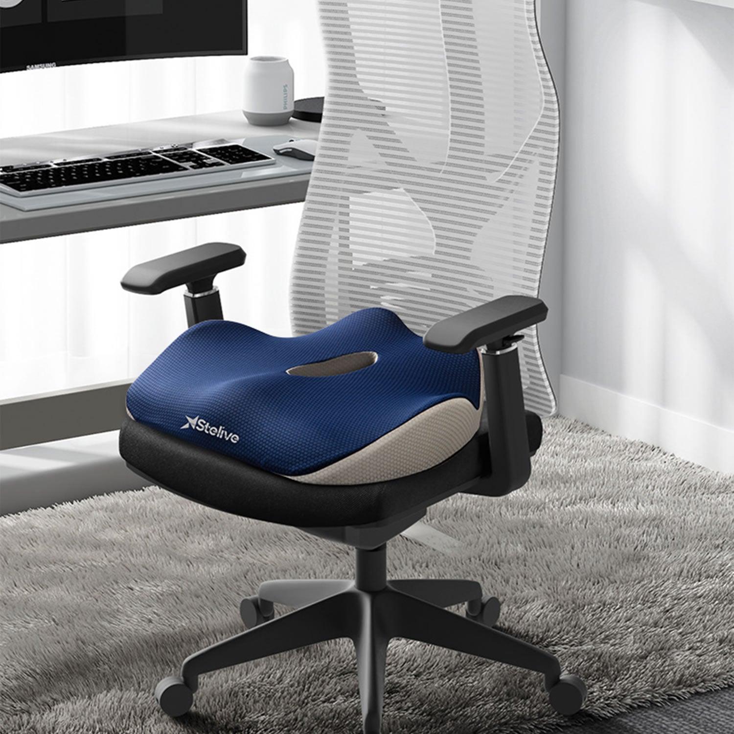 Comfort Plus | Memory Foam Seat Cushion with Activated Charcoal | Ergonomic Design for Back Pain Relief 0