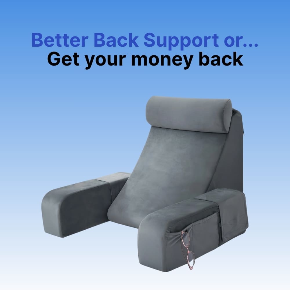 Comfort Rest | Lumbar Support Pillow with Ergonomic Design & Detachable Features | Ideal for Sitting Up in Bed 1
