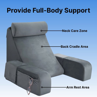 Comfort Rest | Lumbar Support Pillow with Ergonomic Design & Detachable Features | Ideal for Sitting Up in Bed 4