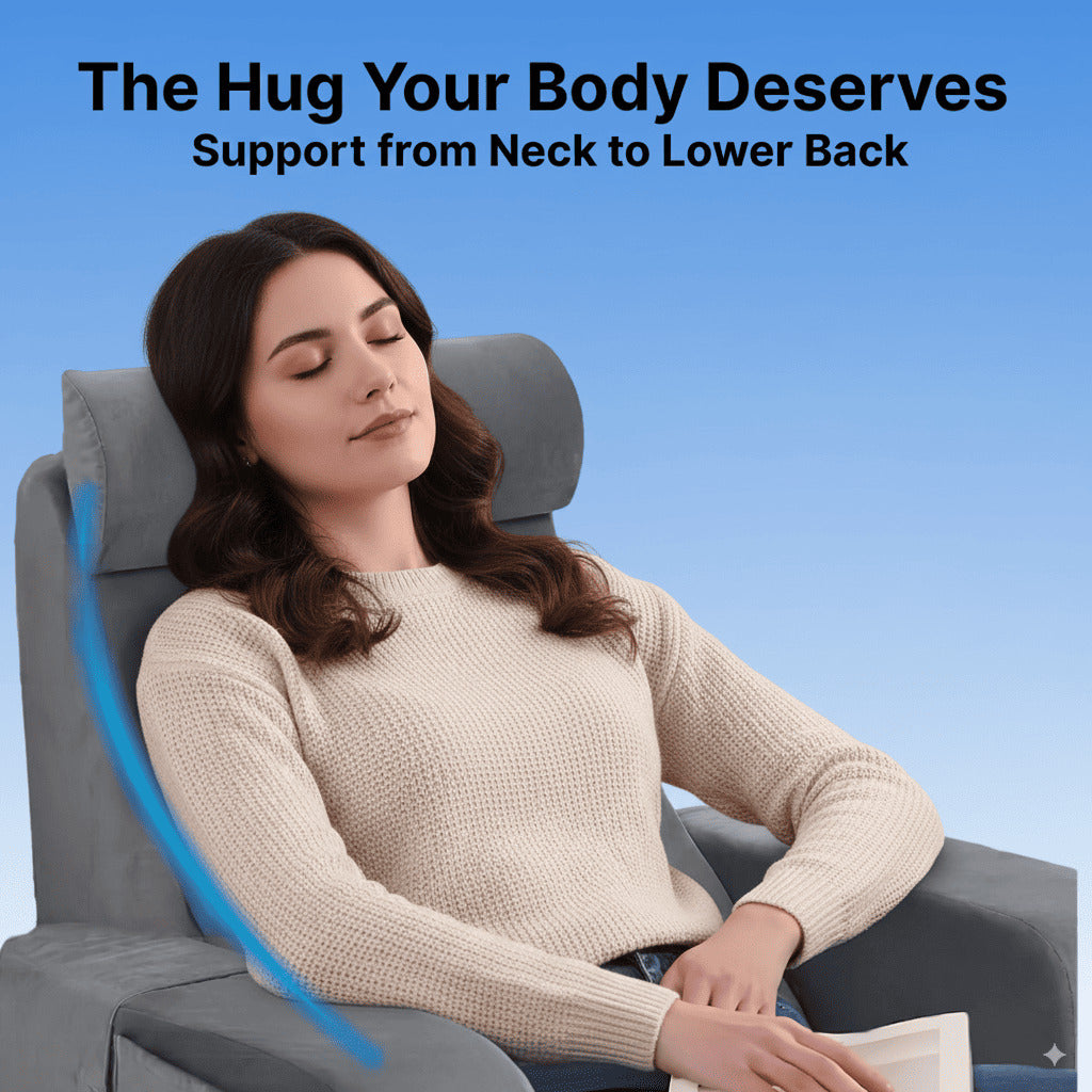 Comfort Rest | Lumbar Support Pillow with Ergonomic Design & Detachable Features | Ideal for Sitting Up in Bed 7
