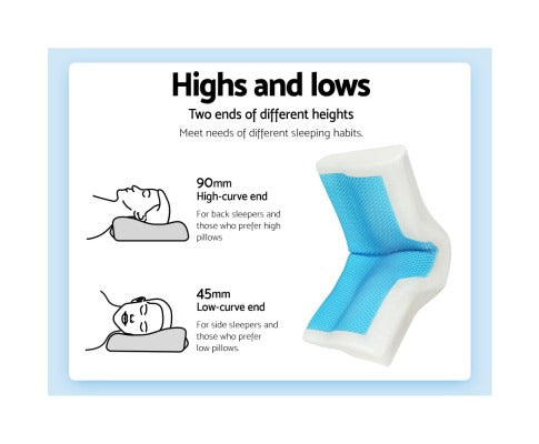 Comfort Rest | Memory Foam Pillow with Cooling Gel Layer | Contour Design for Neck Pain Relief 2