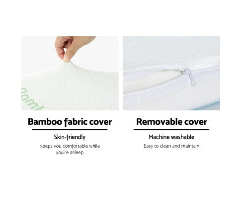 Comfort Rest | Memory Foam Pillow with Cooling Gel Layer | Contour Design for Neck Pain Relief 3