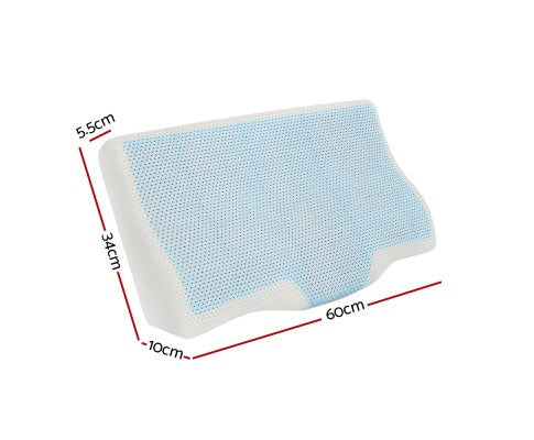 Comfort Rest | Memory Foam Pillow with Cooling Gel Layer | Contour Design for Neck Pain Relief 4