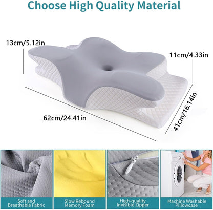 Comfort Series | Orthopaedic Pillow with Bamboo Fabric | Ergonomic Design for Neck Pain Relief 4