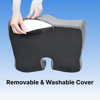 Comfort Set | Orthopedic Seat & Back Cushion with Ergonomic Design | Premium Memory Foam for All-Day Pain Relief 4