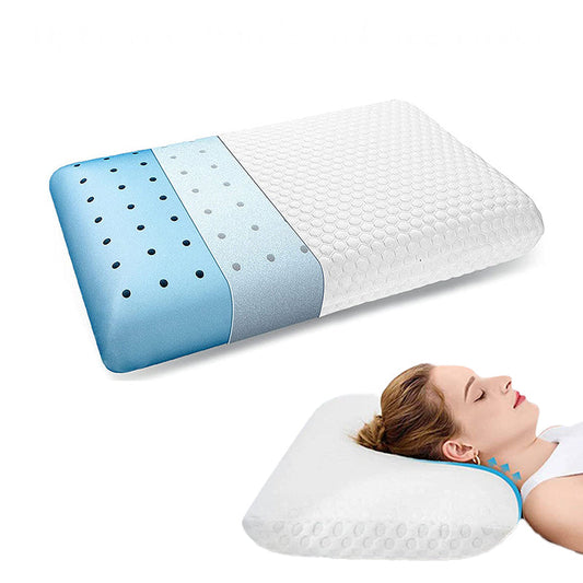 Comfort Sleep | Gel Foam Pillow with Air-flow Holes for Cool Sleep & Neck Pain Relief 0