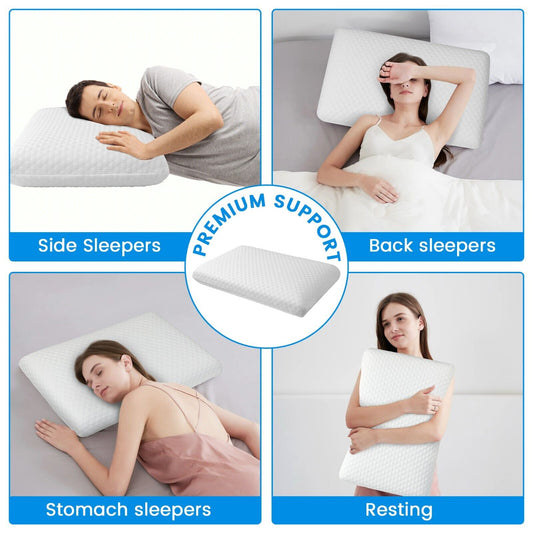 Comfort Sleep | Gel Foam Pillow with Air-flow Holes for Cool Sleep & Neck Pain Relief 1