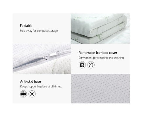 Comfort Sleep | Memory Foam Mattress Topper with Cool Gel Technology | Breathable Cover for Enhanced Comfort 4