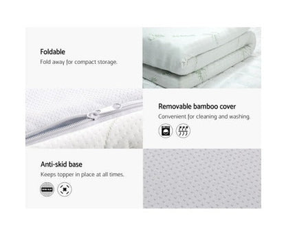 Comfort Sleep | Memory Foam Mattress Topper with Cool Gel Technology | Breathable Cover for Enhanced Comfort 4