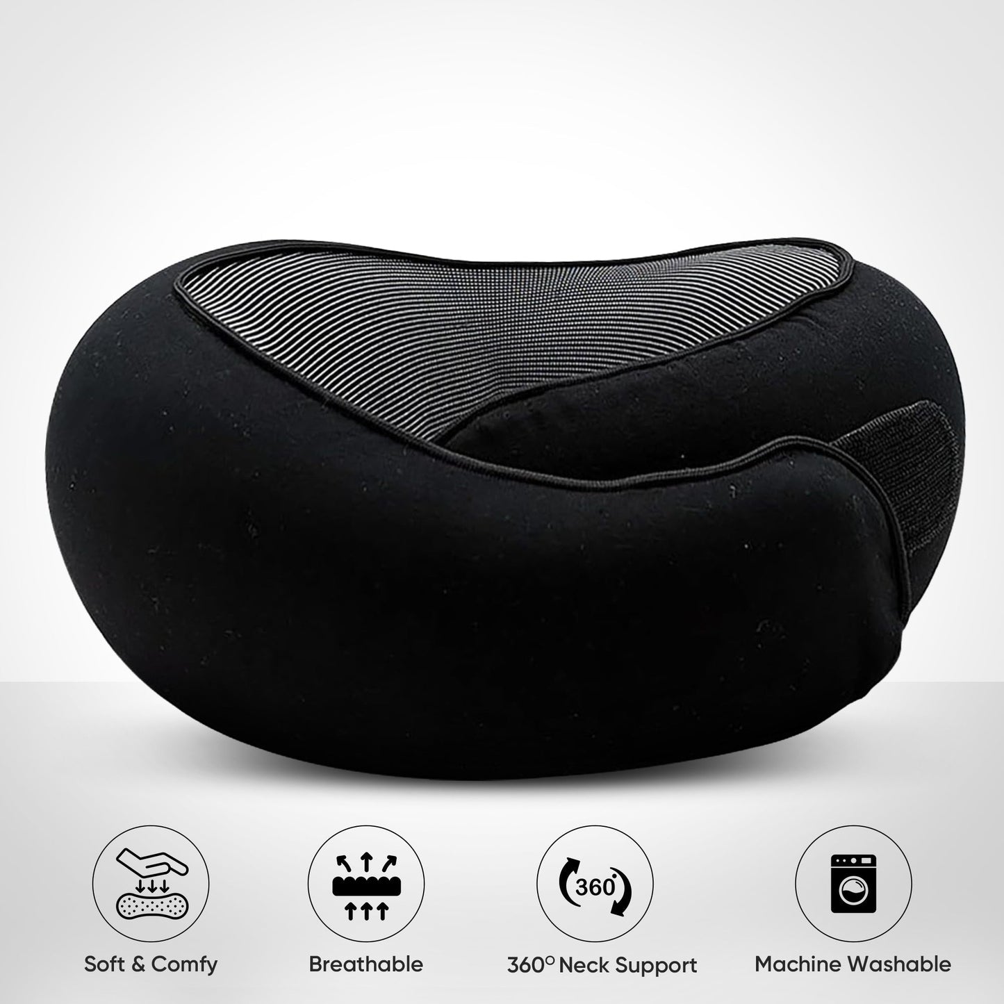 Comfort Travel | Ergonomic Neck Pillow for 360° Support | Compact Travel Neck Pillow for Restful Journeys 6