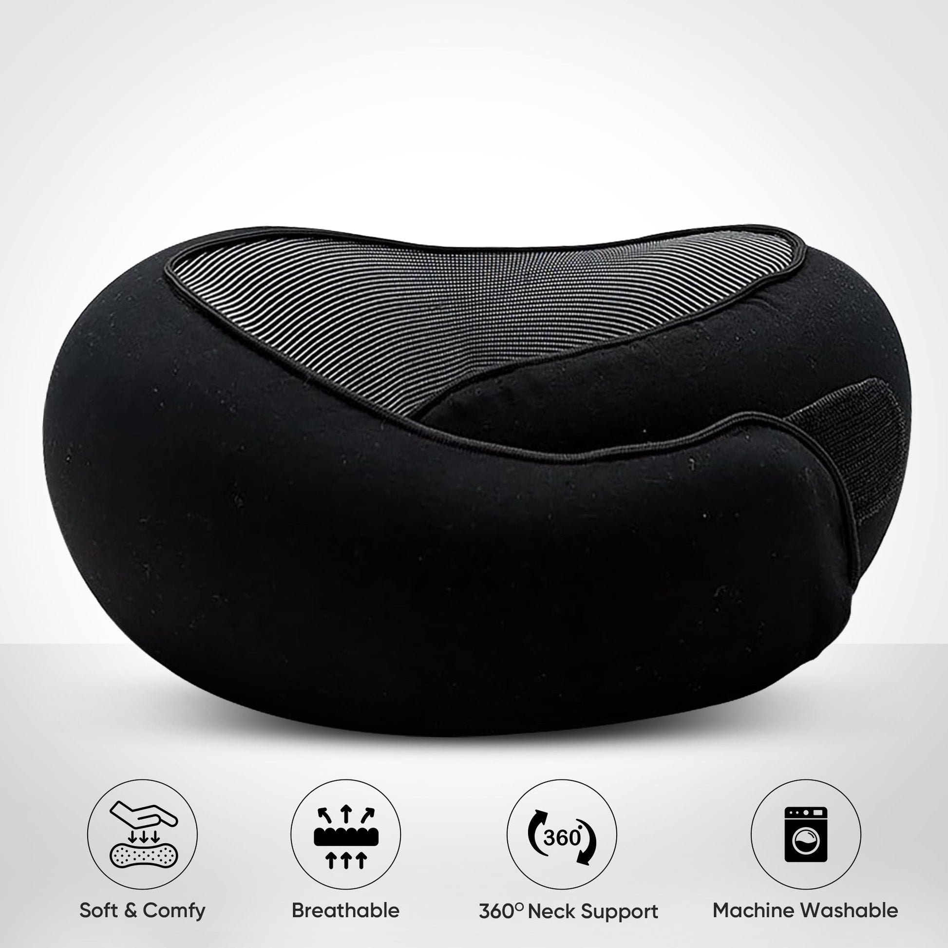 Comfort Travel | Ergonomic Neck Pillow for 360° Support | Compact Travel Neck Pillow for Restful Journeys 6