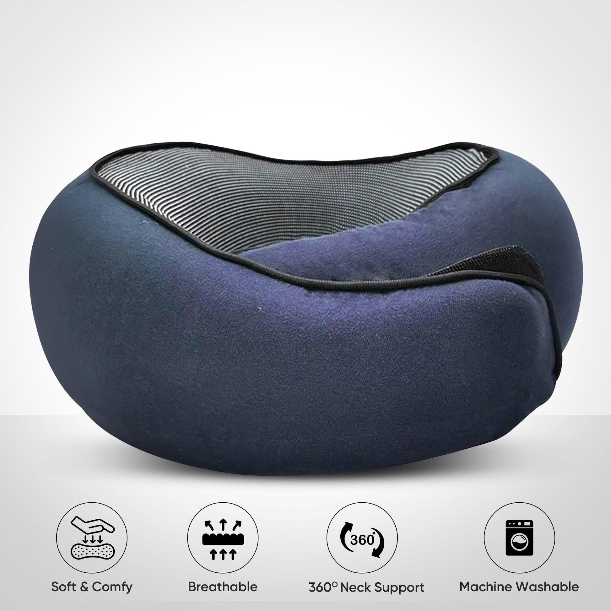 Comfort Travel | Ergonomic Neck Pillow for 360° Support | Compact Travel Neck Pillow for Restful Journeys 7