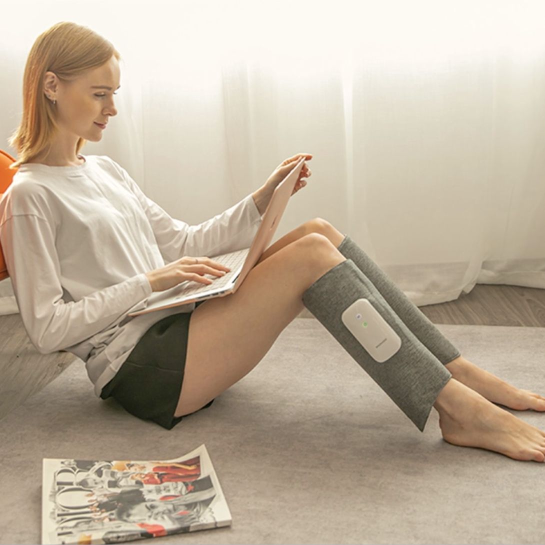 Comfort Wrap | Heated Leg Massager with Adjustable Intensity | Portable Relief for Tired Feet and Calves 1