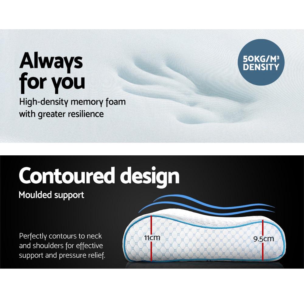 Cooling Gel Contoured Memory Foam Pillow | Pressure Relief Design for All Sleep Positions 3