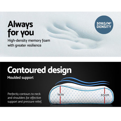 Cooling Gel Contoured Memory Foam Pillow | Pressure Relief Design for All Sleep Positions 3