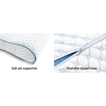 Cooling Gel Contoured Memory Foam Pillow | Pressure Relief Design for All Sleep Positions 4