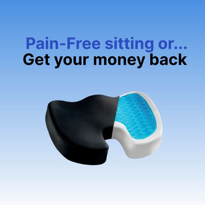 Cooling Gel Memory Foam Seat Cushion | X-Large Size with Ergonomic U-Shape | Non-Slip Design for Enhanced Comfort and Support 1